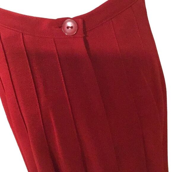Skirt, Michelle Womens Pleated Skirt, 4P, Red - Picture 4 of 5